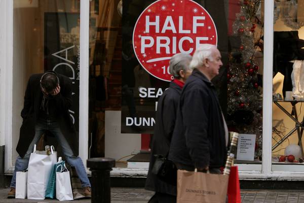 Irish shoppers spend an extra €92m over Christmas period
