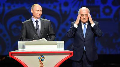 Fifa’s Sepp Blatter deserves a Nobel prize, says Vladimir Putin