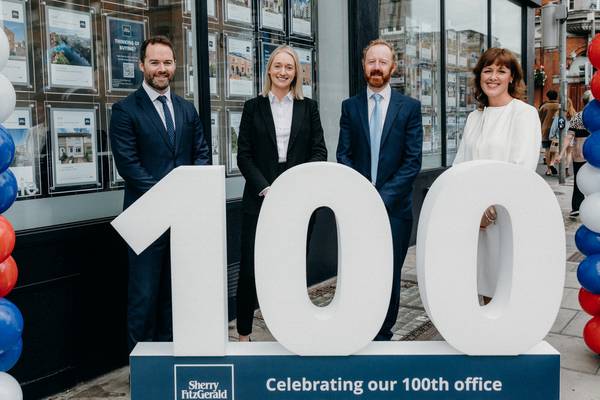Estate agency Sherry FitzGerald opens its 100th branch