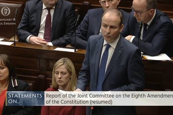 Micheál Martin says he favours repeal of Eighth Amendment