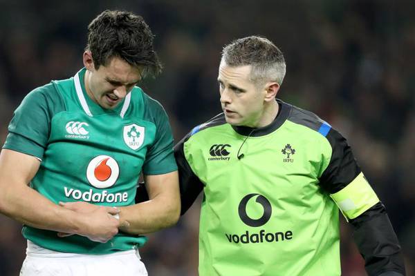 Joey Carbery confirmed to have fractured his wrist in Fiji win