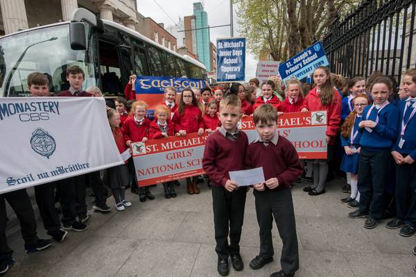 Pupils protest over exclusion from support scheme for disadvantaged schools
