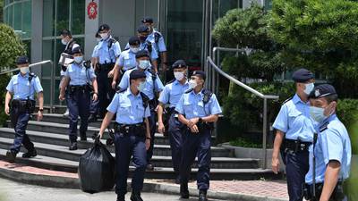 Police arrest editor in chief of Hong Kong’s Apple Daily newspaper