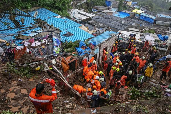At least 30 dead after heavy rain triggers landslides in Mumbai