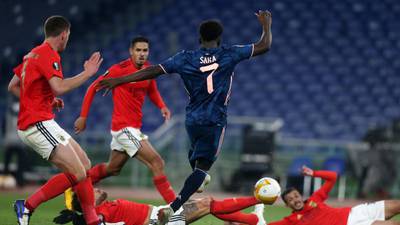 Bukayo Saka earns Arsenal draw against Benfica in Rome