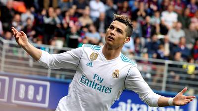Ronaldo keeps up scoring streak with two in win over Eibar