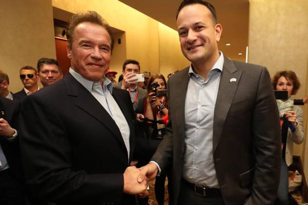 Leo Varadkar promises Schwarzenegger: ‘I’ll be back’
