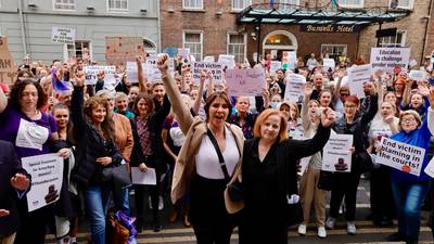 ‘The systems need to be gutted’: Natasha O’Brien leads rally for justice at Dáil 