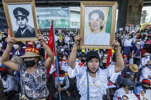 Myanmar: Thousands march in rejection of army’s claim it has public support