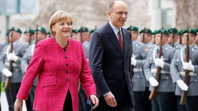 New Italian  PM urges Merkel to back growth strategy for the EU