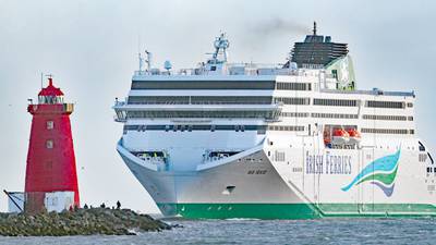 Irish Ferries’ passenger numbers slump 60% due to Covid-19 restrictions