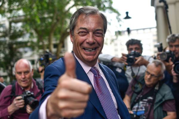 ‘Up the ’Ra!’: Nigel Farage duped into using republican slogan in birthday video message