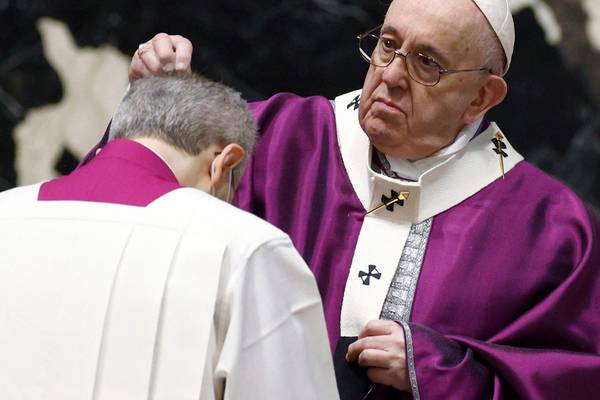 Pope starts Lent as Ash Wednesday rites scaled back due to Covid-19