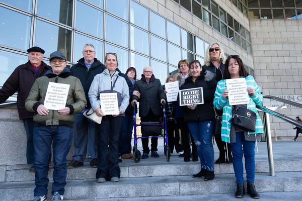 Elderly Dublin City Council tenants protest poor conditions