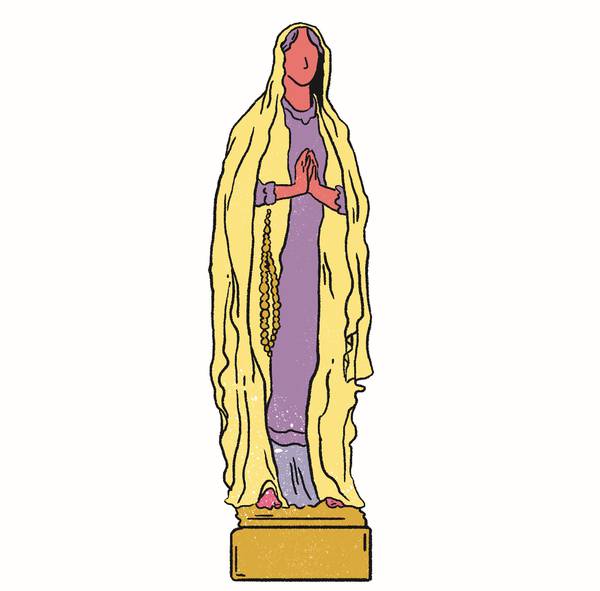 A history of Irish women in 50 objects: statue of the Virgin Mary. Illustration: Derbhla Kelly