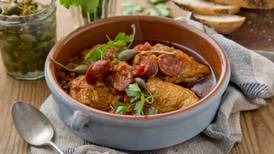 Slow-cooked chicken with chorizo