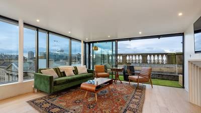 Grafton Street penthouse with bird’s eye view of Trinity and bath in bedroom for €1.95m