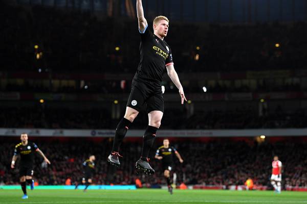Arsenal reduced to helpless onlookers as De Bruyne produces master class