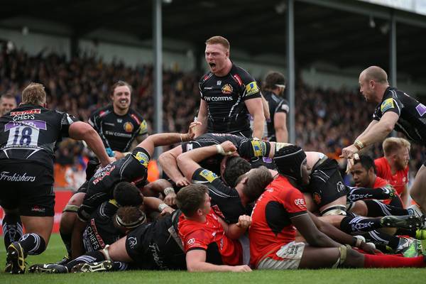Exeter score at the death to end Saracens’ double hopes