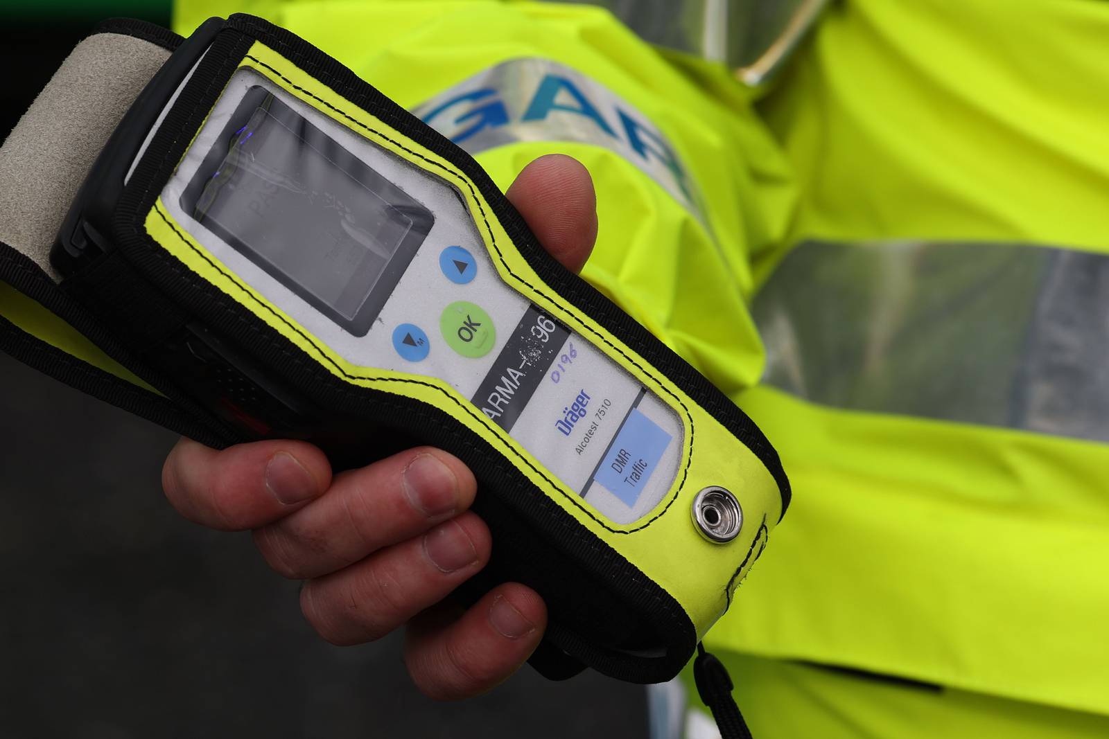 14/03/2022 - NEWS - The Road Safety Authority (RSA) and An Garda Síochána have launched their St. Patrick’s Weekend Bank Holiday road safety appeal. The Drager Alcometer (Breathalyser) the Garda checkpoint on the Chapelizod Road.  Photograph Nick Bradshaw for The Irish Times