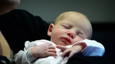 Last baby born in Mount Carmel hospital makes her public debut
