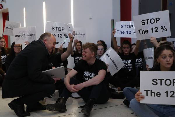 UCD students protest governing meeting over rent increase