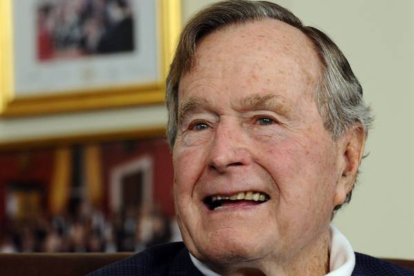 US ex-president George HW Bush  in hospital with pneumonia
