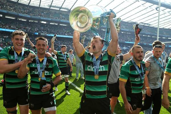 Alex Mitchell’s late try seals Premiership title for Northampton