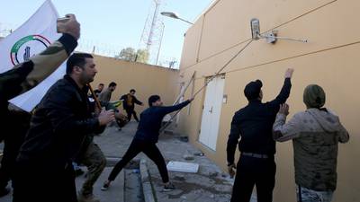 Protesters withdraw after standoff at US embassy in Iraq