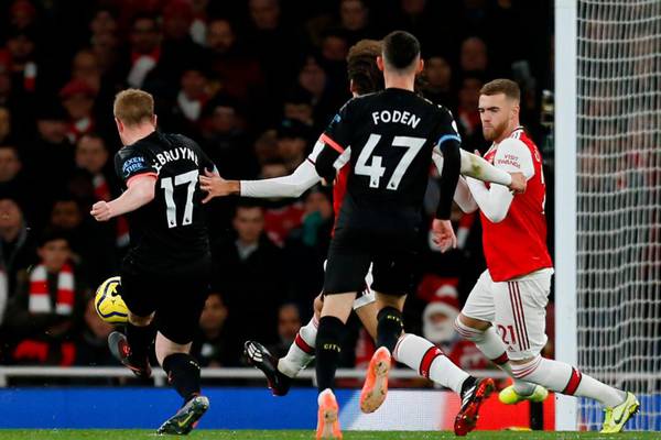 De Bruyne on the double as Manchester City brush Arsenal aside