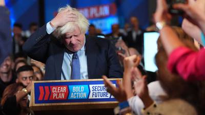 Boris Johnson hits on familiar themes as he makes surprise campaign appearance