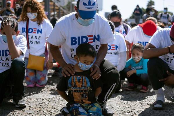 Surge of migrants across US-Mexico border an early challenge for Biden