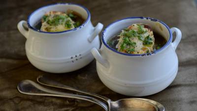 Meaty French onion soup