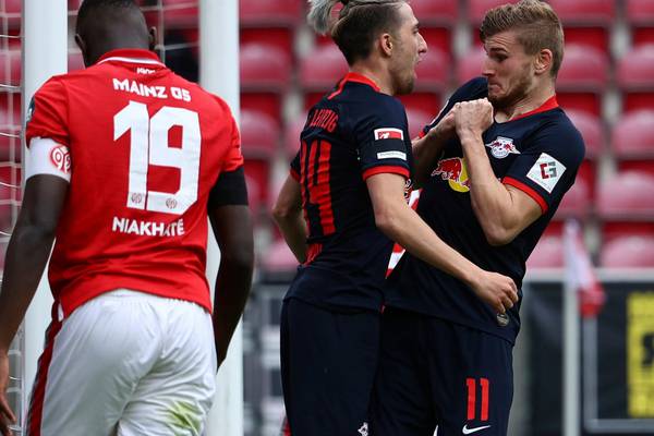 Timo Werner breaks Leipzig record to help them past Mainz