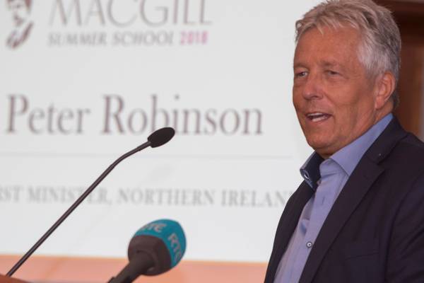 Peter Robinson has delivered a ‘wake-up call’ for unionism
