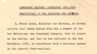 Connaught Rangers mutiny: a far-away conflict brought home in new  archive