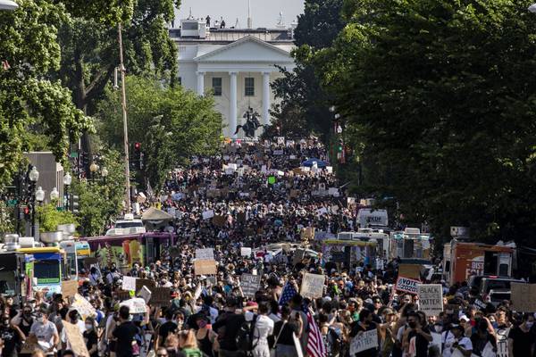 Tens of thousands march in US cities to protest against racial injustice