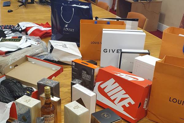 Two held as gardaí seize luxury goods linked to international crime gang