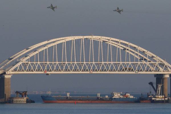 Ukraine accuses Russia of firing on its ships near Crimea