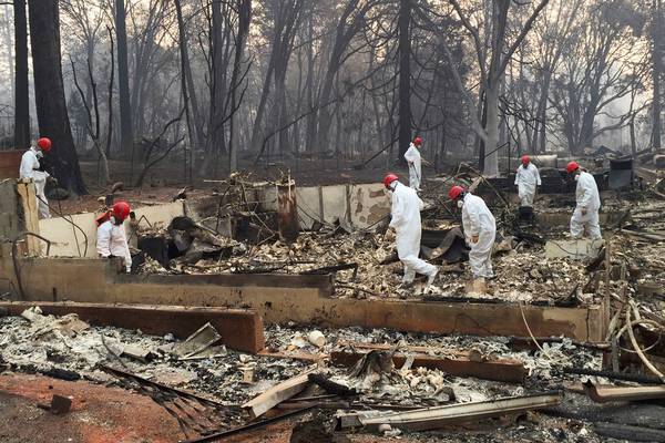California wildfires leave 63 dead, more than 600 unaccounted for