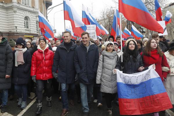 Thousands attend Boris Nemtsov memorial march in Moscow