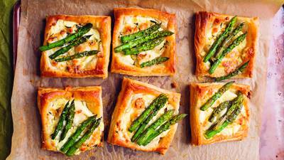 Nigel Slater’s asparagus, puff pastry tarts