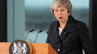 Message from May’s Belfast speech is she wants EU to blink
