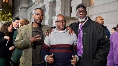 Three men released after being wrongfully jailed for 36 years