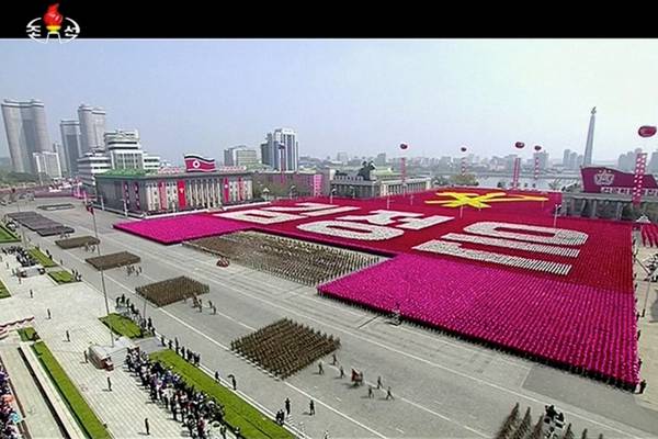 North Korea shows off military equipment in elaborate parade