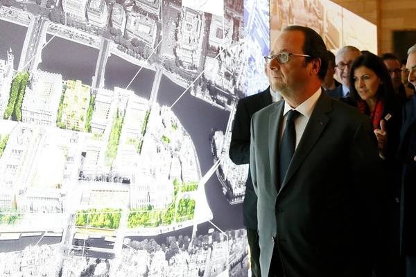 François Hollande looks to revive ghostly  ‘cradle of Paris’