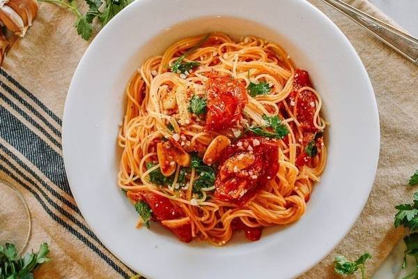 A tasty pasta arrabiata that can be cooked in minutes