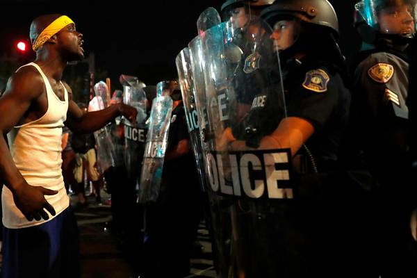 Violence in St Louis following rallies against police acquittal