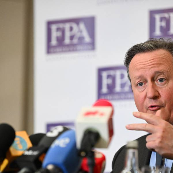 David Cameron suggests Ukraine can use British weapons to strike troops inside Russia