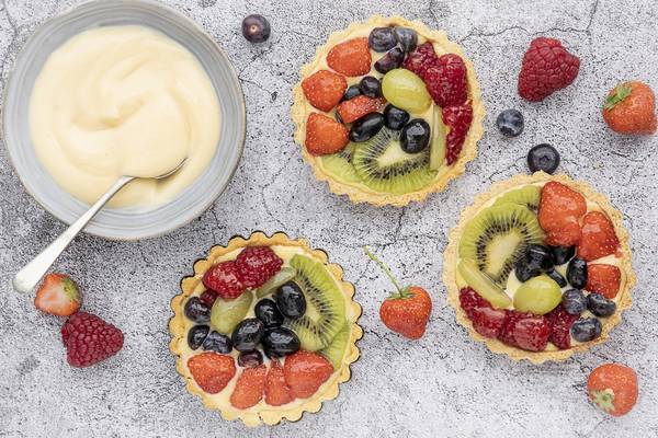 Lift your spirits with these elegant fresh fruit tartlets